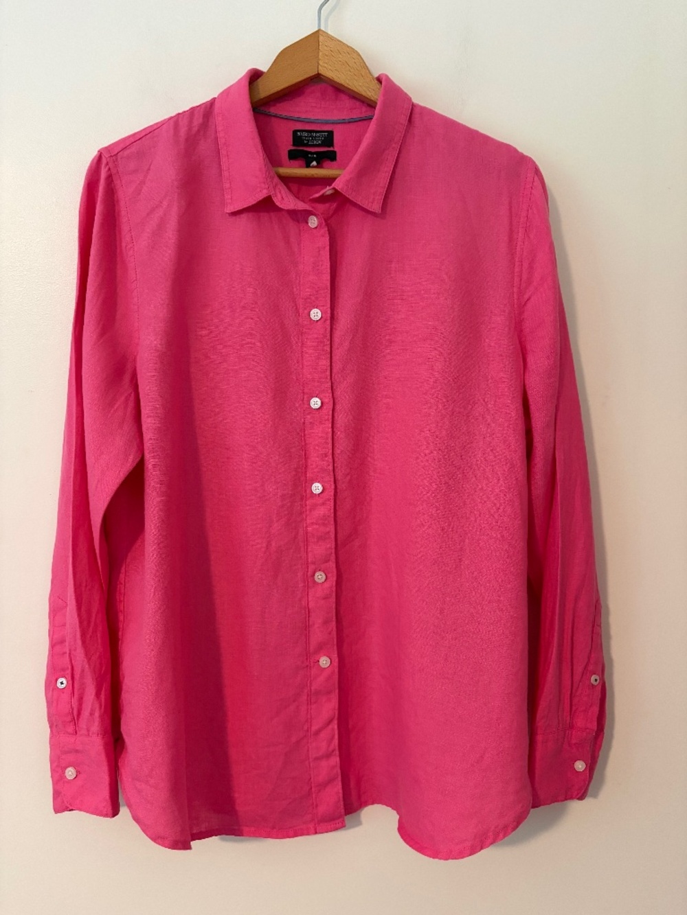 Baird McNutt for J Crew Slim Fit Linen Button Shirt Pink Size 16T